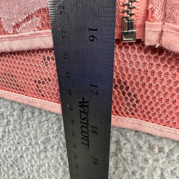 Say What? Womens Y2K Crop Top Large Pink Rose Lace Mesh Bell Sleeve‎ Festival - Picture 9 of 10